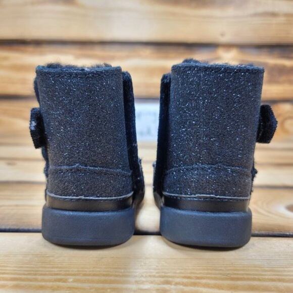 UGG Keelan Glitter Toddler Size 0/1 Black Sparkle Shearling Boot Comfort Warmth - Picture 11 of 11